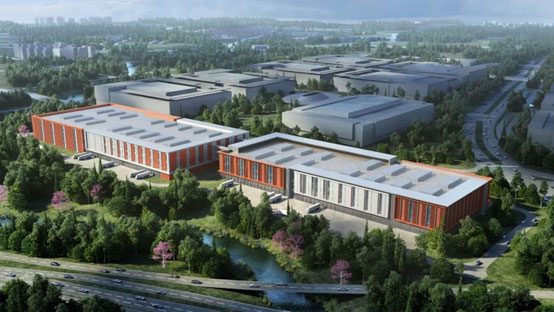 “Z6官网绿”牵手“华为中国红”！Z6官网智能高机设备集群助力华为团泊洼项目