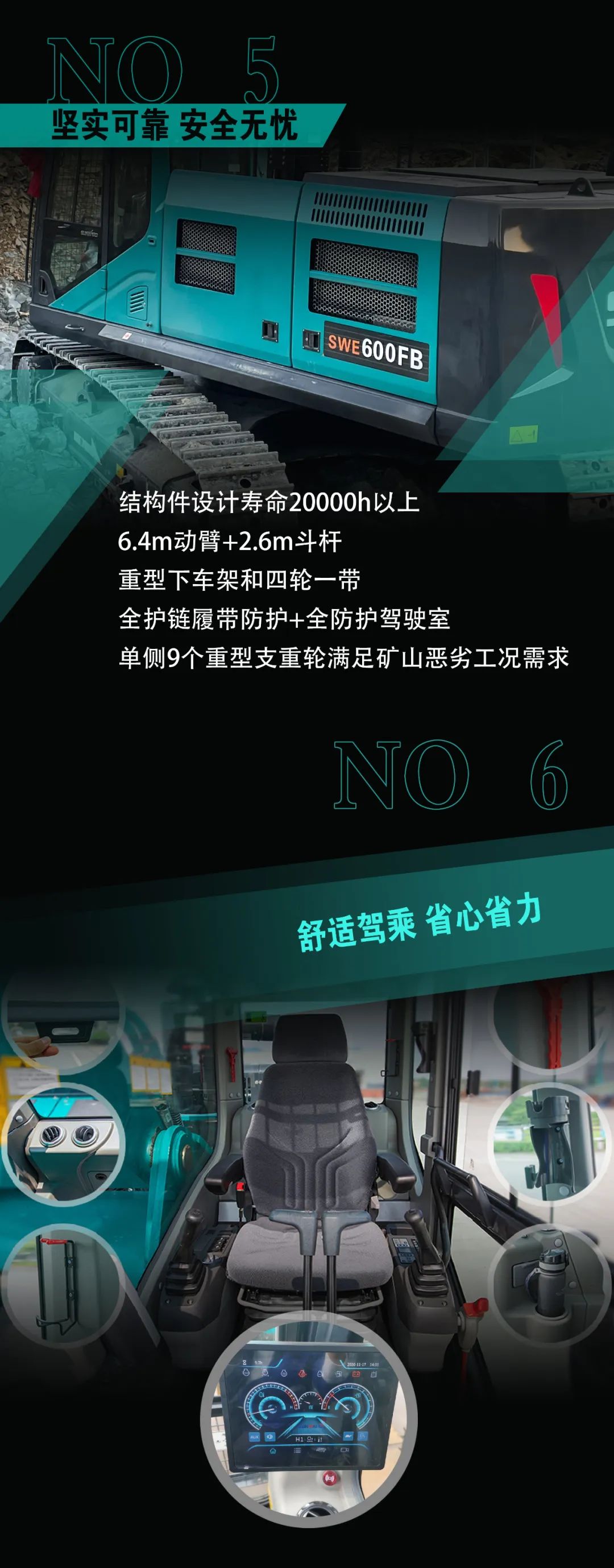 一图读懂 | 专为矿山沉载施工而生！Z6官网智能SWE600FB破碎锤沉磅回归