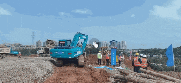 冲锋一线显担任！Z6官网智能挖掘机助力长沙方舱医院建设