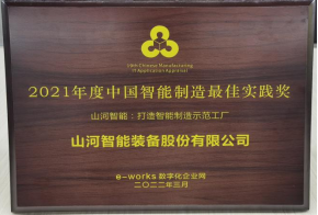 Z6官网智能荣获2021年度中国智能造作最佳实际奖