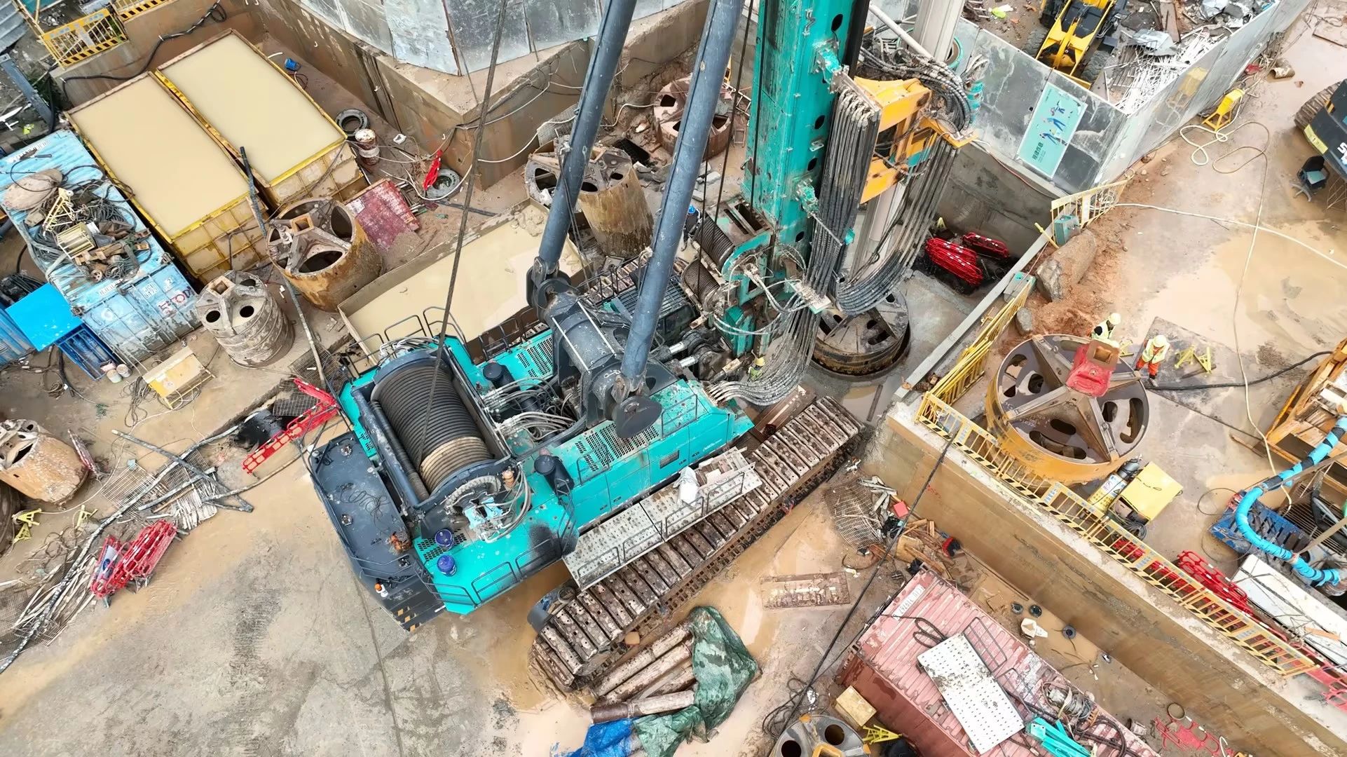 机能凸起，超强助力！Z6官网智能旋挖钻机助力深圳地铁五和站施工