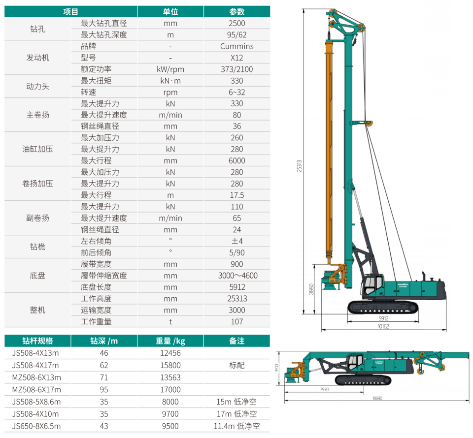 SWDM320F 大型多职能旋挖钻机