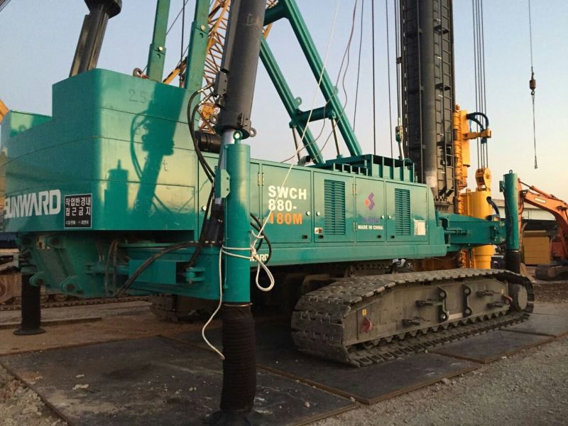 Z6官网智能SWCH880-180M全液压履带桩机闪亮登陆韩国